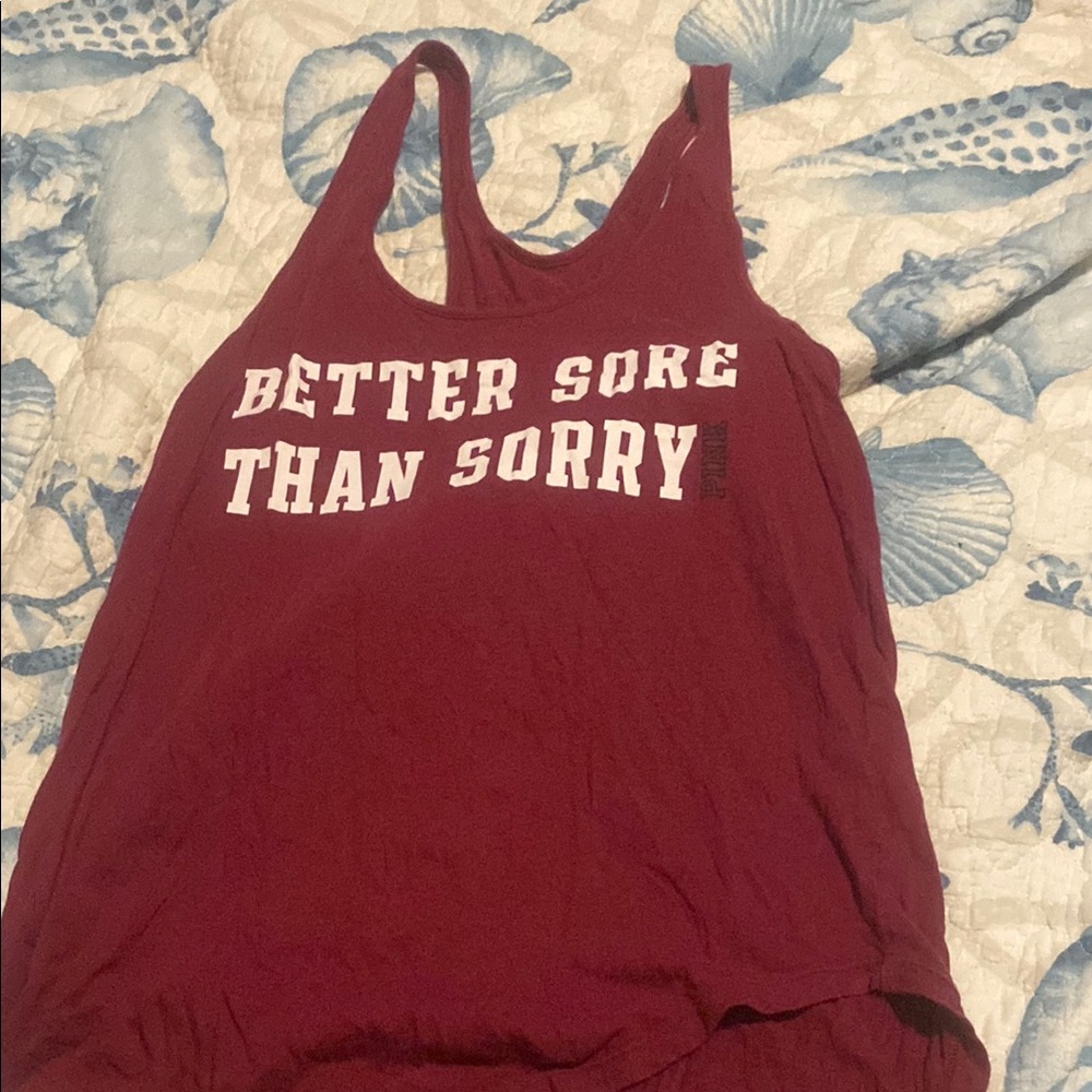 PINK Victoria's Secret Maroon Tank Top
